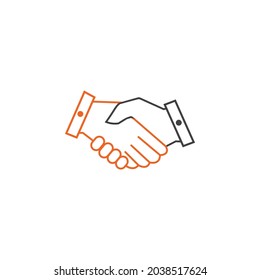 Hand schütteln Logo, Vektorsymbol-Design-Vorlage.