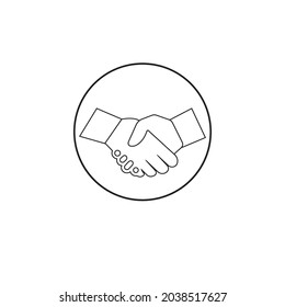 Hand shake logo vector  symbol design template.
