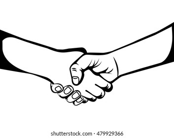 hand shake symbol icon vector illustration design
