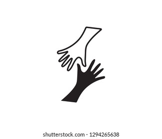 Hand shake symbol logo and symbol