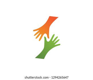 Hand shake symbol logo and symbol