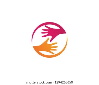 Hand shake symbol logo and symbol