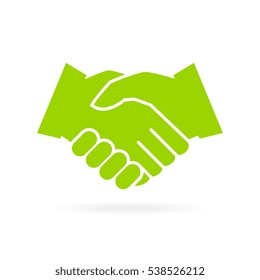 Hand shake vector icon on white background. Handshake sign. Handshake vector icon.