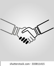 Hand shake, vector illustration