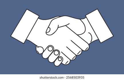 Hand shake vector illustration for business deal and partnership of bonding in business, Shaking hand icon in dealing business partnership sign with deal and hands