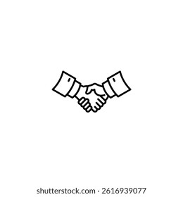 Hand Shake vector line icon icons design