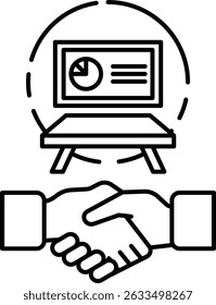 A hand shaking another hand in a business meeting. Concept of a professional relationship being established