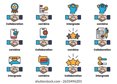 A hand shaking another hand, which represents collaboration. The hand is holding a pen, which could symbolize the signing of a contract or agreement