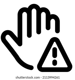 Hand shaking exposure of virus warning board