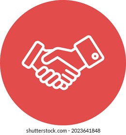 Hand Shaking Isolated Vector icon which can easily modify or edit

