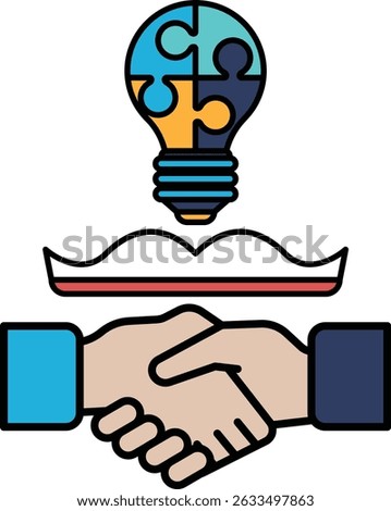 A hand shaking a light bulb. The light bulb is a symbol of a new idea or a new beginning. Concept of collaboration and the importance of working together to create something new and innovative