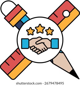 Una mano sacudiendo un lápiz con una Regla en el fondo. Concepto de colaboración y trabajo en equipo