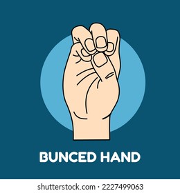 Hand shape finger position illustration vector