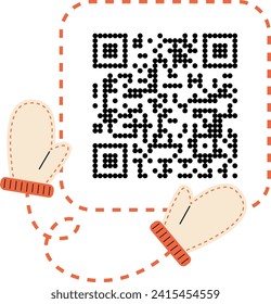 Hand Shape New year QR code design