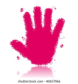 Hand shape silhouette. See more in my gallery.