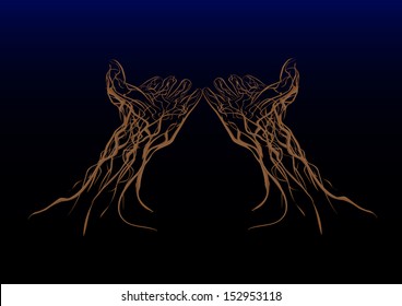 Hand Shaped Vine