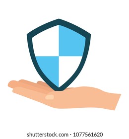 hand with shield guard