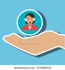 hand shipping cargo attention vector illustration eps 10
