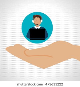 hand shipping cargo attention vector illustration eps 10