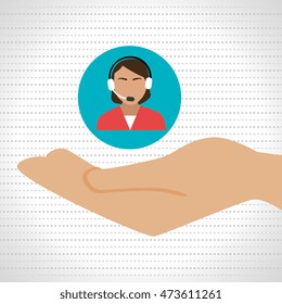 hand shipping cargo attention vector illustration eps 10