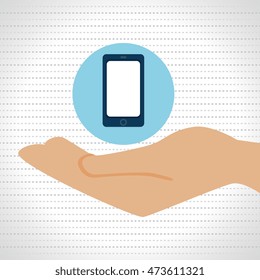 hand shipping cargo attention vector illustration eps 10