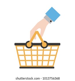 Hand with shopping basket