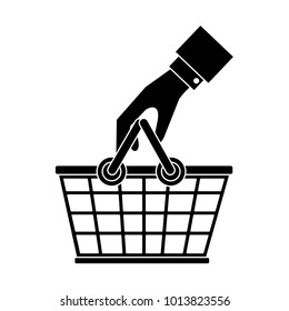 Hand with shopping basket