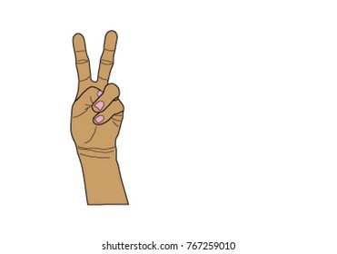 hand show gesture mean that Fighting with design by vector.