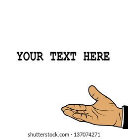  hand showing blank space on sheet