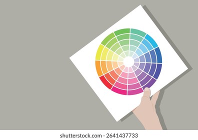 hand showing color palette catalog