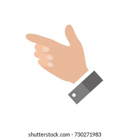 Hand showing different gestures. Thumb icon isolated on white background. Vector illustration EPS10