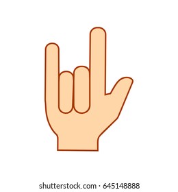 Hand showing different rock gestures. Hand thumb up icon isolated on white background. Vector illustration fist EPS10