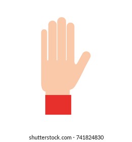 hand showing five finger gesture icon
