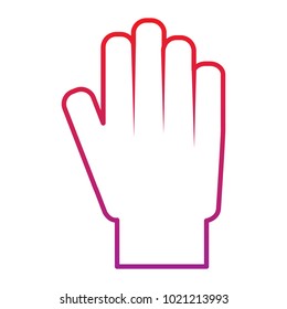 hand showing five finger palm stop