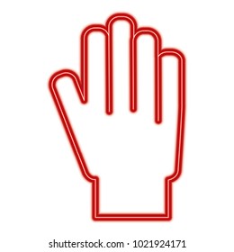 hand showing five finger palm stop