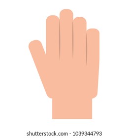 hand showing five finger palm stop