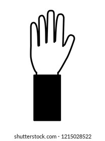 hand up showing five fingers