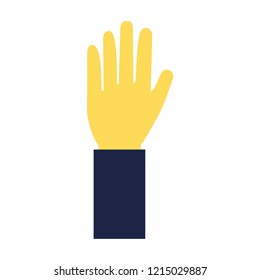 hand up showing five fingers