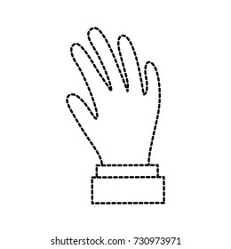 hand showing five fingers gesture icon