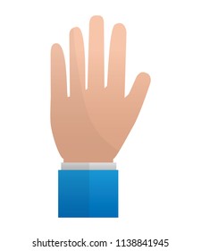 hand showing five fingers image