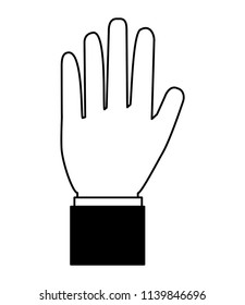 hand showing five fingers image