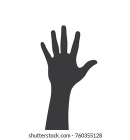 Hand showing five fingers, vector illustration design. Hands collection.