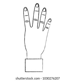 hand showing four count gesture
