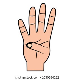 Hand Gesture High Four Sign Stock Vector (Royalty Free) 1505435933 ...