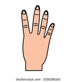 hand showing four count gesture