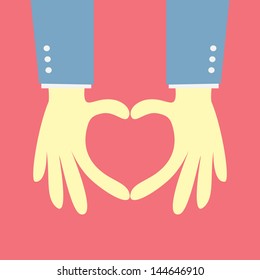 hand showing heart shape