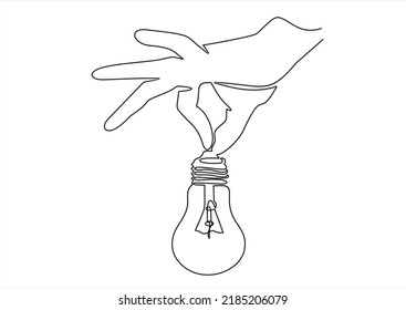 Hand Showing A Light Bulb As A Symbol Of Finding A New Option Or Solution