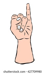 hand showing little finger vector