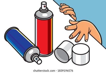 Indicación manual de medición en lenguaje de señas y concepto de seguridad infantil. Las diferentes posturas de mano, ilustración, forma, línea, arte, patrón, estilo retro en vector aislado en el fondo.