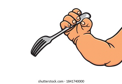 Hand showing measuring in sign language and child safety Concept. The various postures of hand, illustration, shape, line, art, pattern, retro style in vector isolated on background.